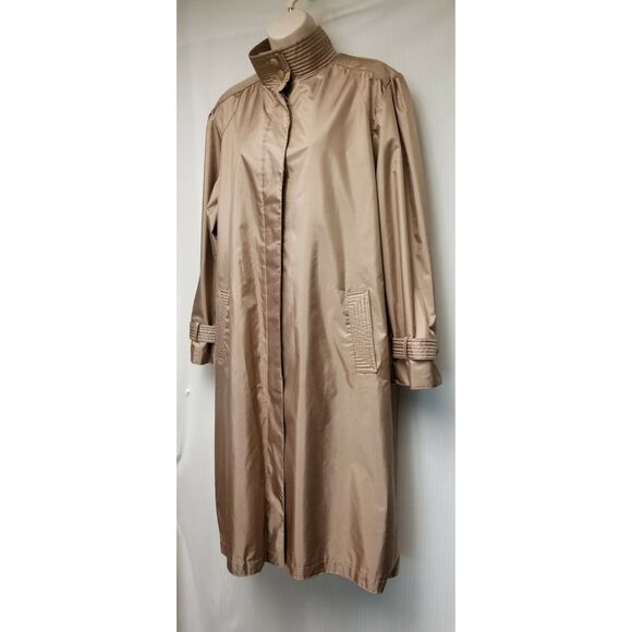 VINTAGE ALEXANDRA LEIGH BY R.D. Trench Coat/Belt Color Beige Size 10 - Picture 5 of 11